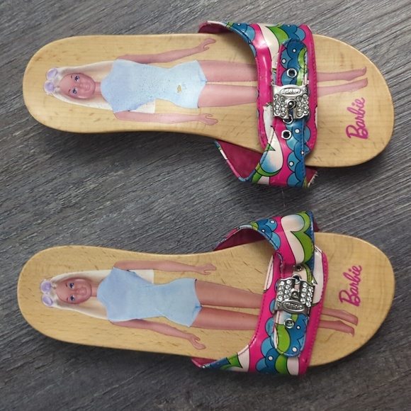 Barbie Dr Scholl Wooden Sandals - Vintage 2014 - Picture 1 of 6